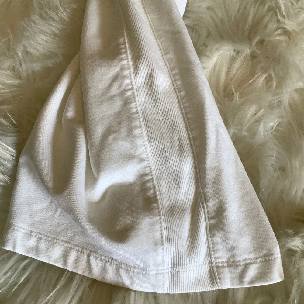 T by Talbots Women White Wide Leg Crop Pants XL Petite Cotton Modal Stretch XLp - Picture 15 of 16